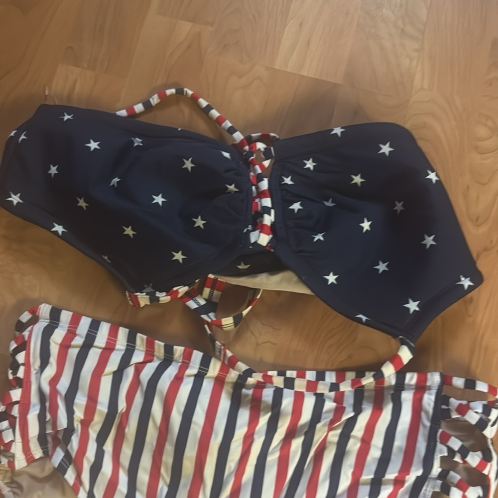 New York & Company Navy Star Swim Bag